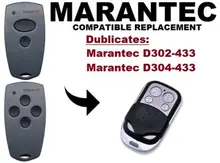 copy Marantec D302, D304 433Mhz Garage Door/Gate Remote Control Replacement/Duplicator Remote Control Key Fob