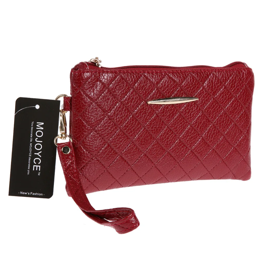 Модные женские кожаные сумки простой длинный Чехол-бумажник для телефона с отделениями для карт держатель клатч сумка кошелек и дамские