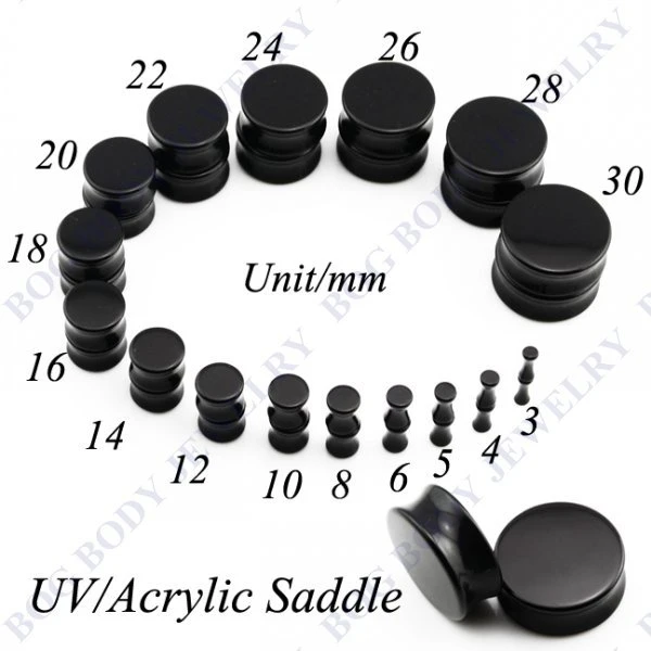 2 Pairs =4 Pieces 8g 3mm to 40mm Acrylic Black White Double Flared Ear Plug MoDTanOiz 2 Pairs =4 Pieces 8g 3mm to 40mm Acrylic Black White Double Flared Ear Plug MoDTanOiz