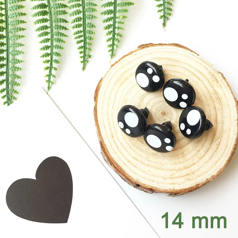 100pcs 8mm 10mm 12mm 14mm Doll Eyes Cartoon Safety Eyes for Teddy Bear Stuffed Toys for Plush Doll Amigurumi Accessories Toys 9