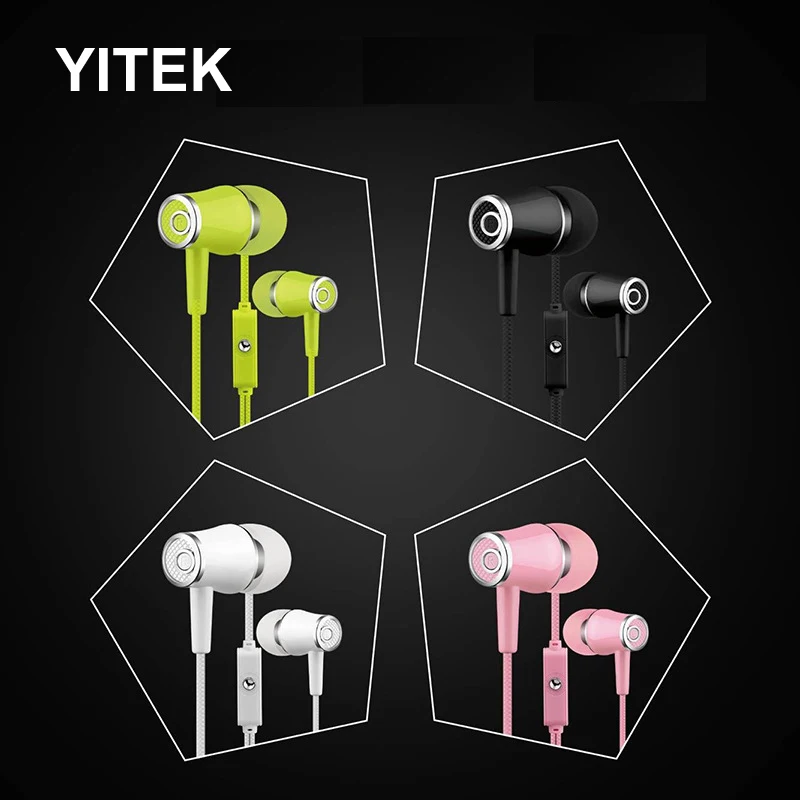 

YITEK HQ02 In-ear Earphone Stereo Headset Hifi Earbuds Bass Earpieces for Phone for Computer Ear Phones fone de ouvido MP3
