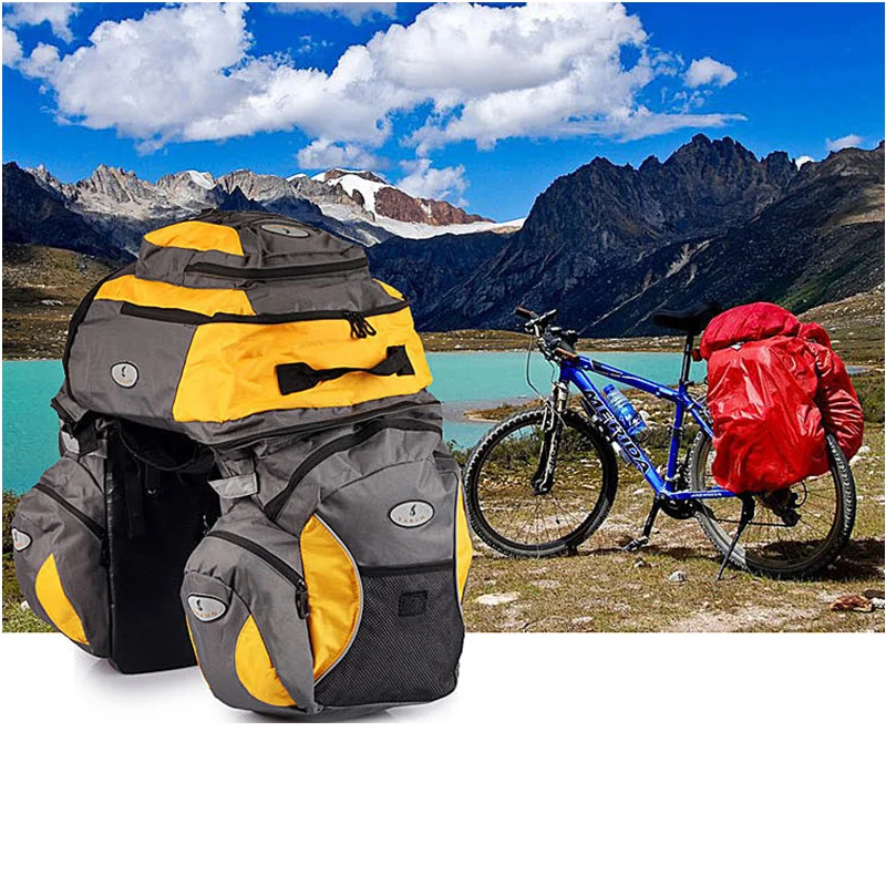 Best 65L Large Cycling Saddle Bags for bicycle Accessories 600D Oxford Waterproof Bicycle Rear Seat Bag Pannier Long-distance Cycling 1