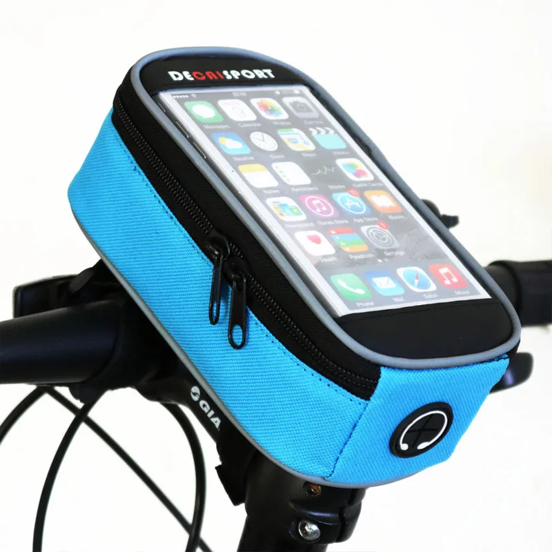 

Bike Bags Rainproof Bicycle Bag 4.7-5.5 inch Mobile phone touch Screen Handlebar Bags Storage Bike Accessories