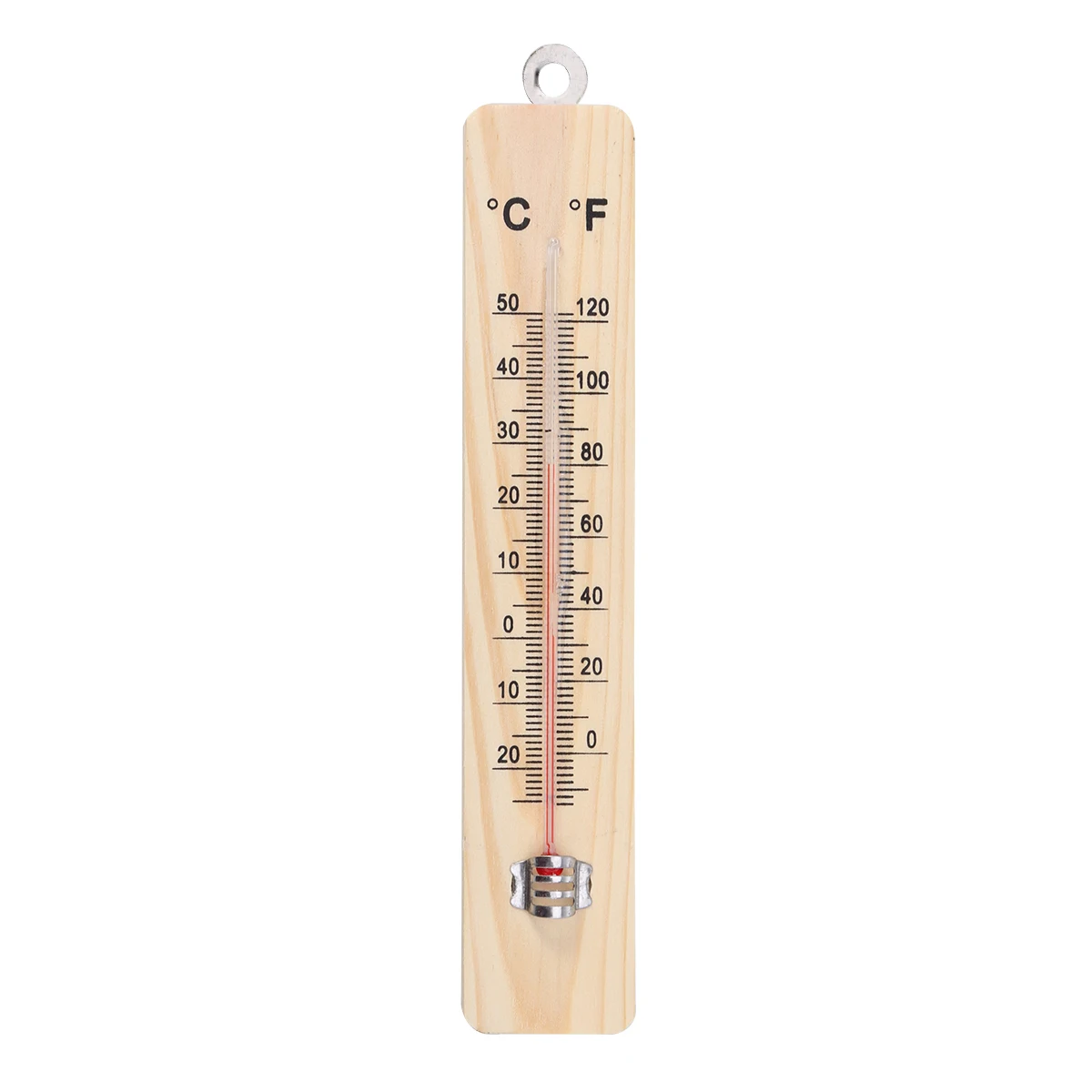 Wood Grain Hanging Vertical Indoor Thermometer Temperature Meter