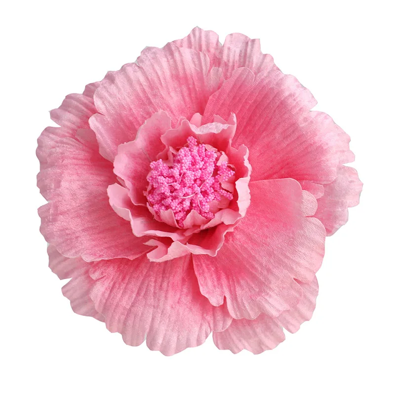 Вт, 30 Вт, 40 см искусственные цветы розы большой Шелковый цветок свадебный фон настенный Шелковый цветок для дома, свадебное украшение - Цвет: Pink 30cm