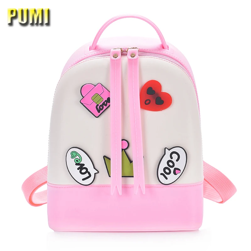 Cute Cartoon Medal Candy Color Silica Gel Backpack for Sweet Baby Girl