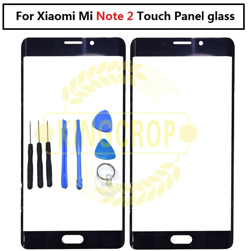 

Original Black For Xiaomi Mi Note2 Note 2 Front Glass 5.7" Touch Screen LCD Outer Panel Lens Repair Part