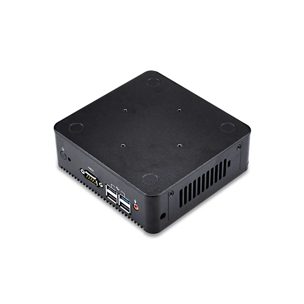  QOTOM Fanless Mini PC Q190S with BayTrail j1900 Processor Quad Core up to 2.42 GHz Dual LAN Mini PC