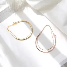 YUN RUO Satomi Ishihara двухслойный браслет модный элегантный подарок для женщин и девочек Розовое золото Цвет титановая сталь ювелирные изделия никогда не выцветает