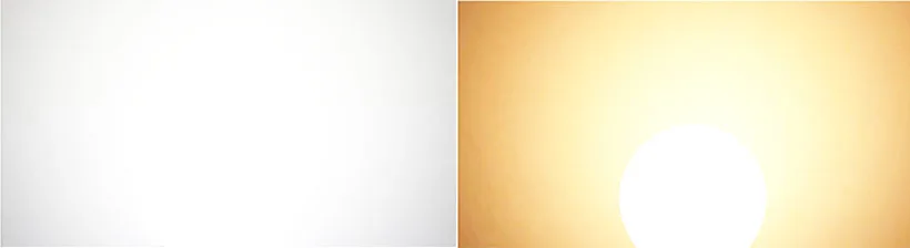 warm and cool white