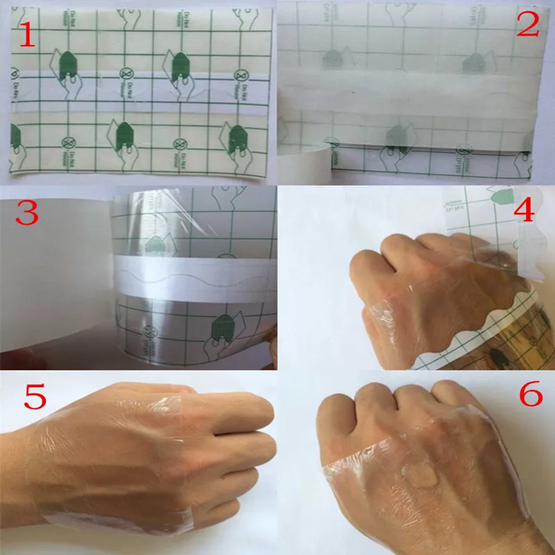Клейкая пластырь Водонепроницаемая Прозрачная Клейкая фиксирующая лента повязка фиксатор пластырь Fixomull PU рулон пленки