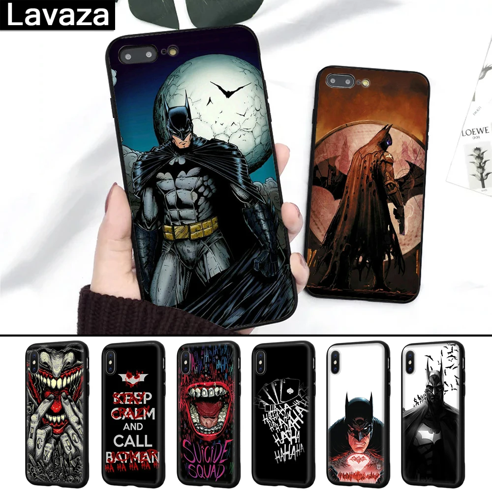 

Lavaza Batman Silicone Case for iPhone 5 5S 6 6S 7 8 Plus X XR XS Max