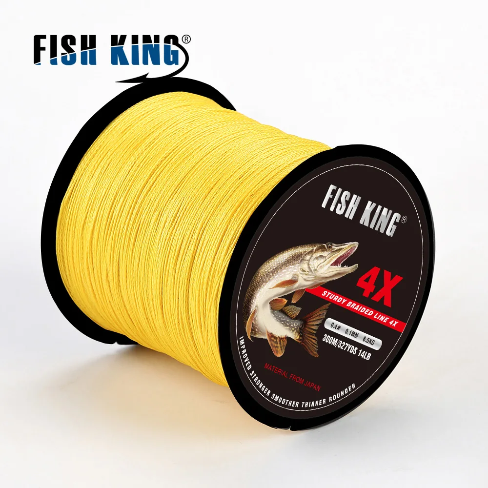 Fish king الماركة triposeidon سلسلة 300 متر 330 متر pe مضفر خط الصيد 4 يقف 8lb 10lb 20lb 60LB multifilament خط الصيد