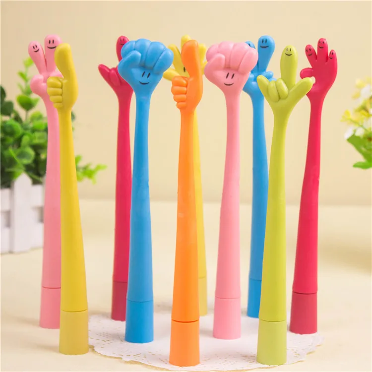 

12Pcs Korean Hands Gesture Ballpoint Pen Emoji Spinning Finger Kawaii Gift Funny Fun Office Ballpen School Cute Stationery Thing