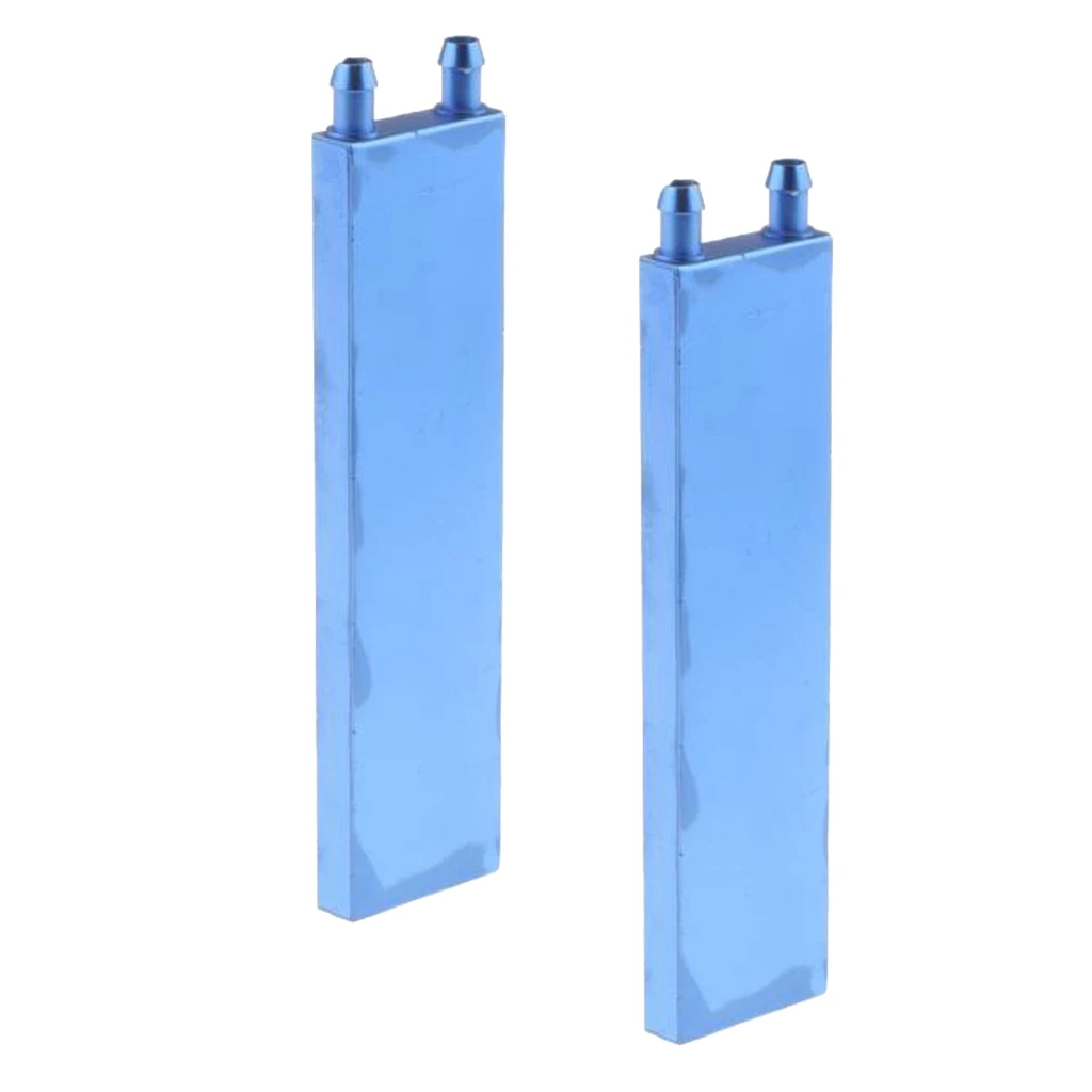 MagiDeal 2x Aluminum Water Cooling Block for CPU Graphics Radiator Heatsink 40x160mm