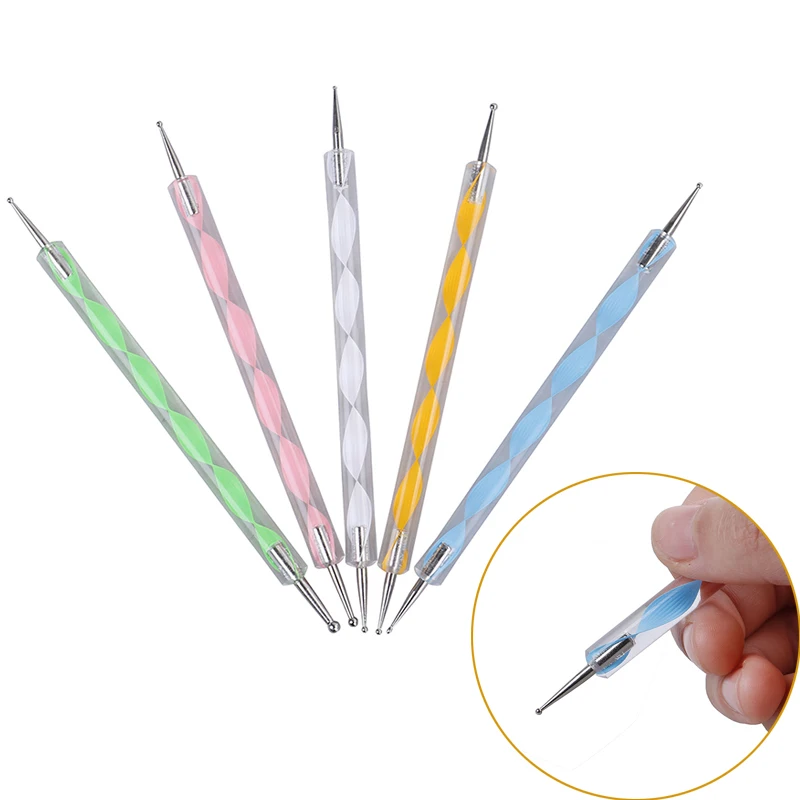 

5Pcs Mandala Dotting Tools Painting Stencils Rocks Template Set Acrylic Rods Ball Stylus Painting Pottery Clay Craft Nail Stamp