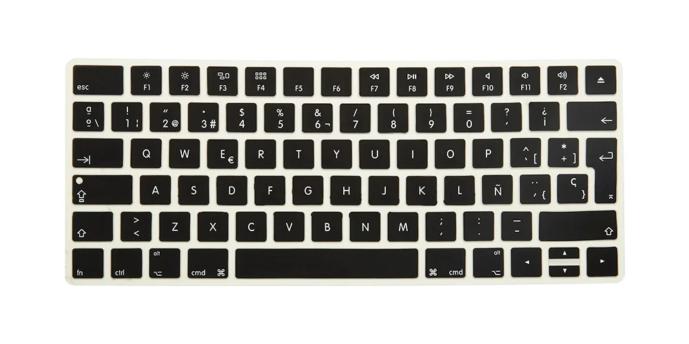 Испанские буквы ЕС макет беспроводной клавиатуры наклейки для Apple новая волшебная клавиатура 2 релиз в году клавиатуры кожи Обложки - Цвет: Black