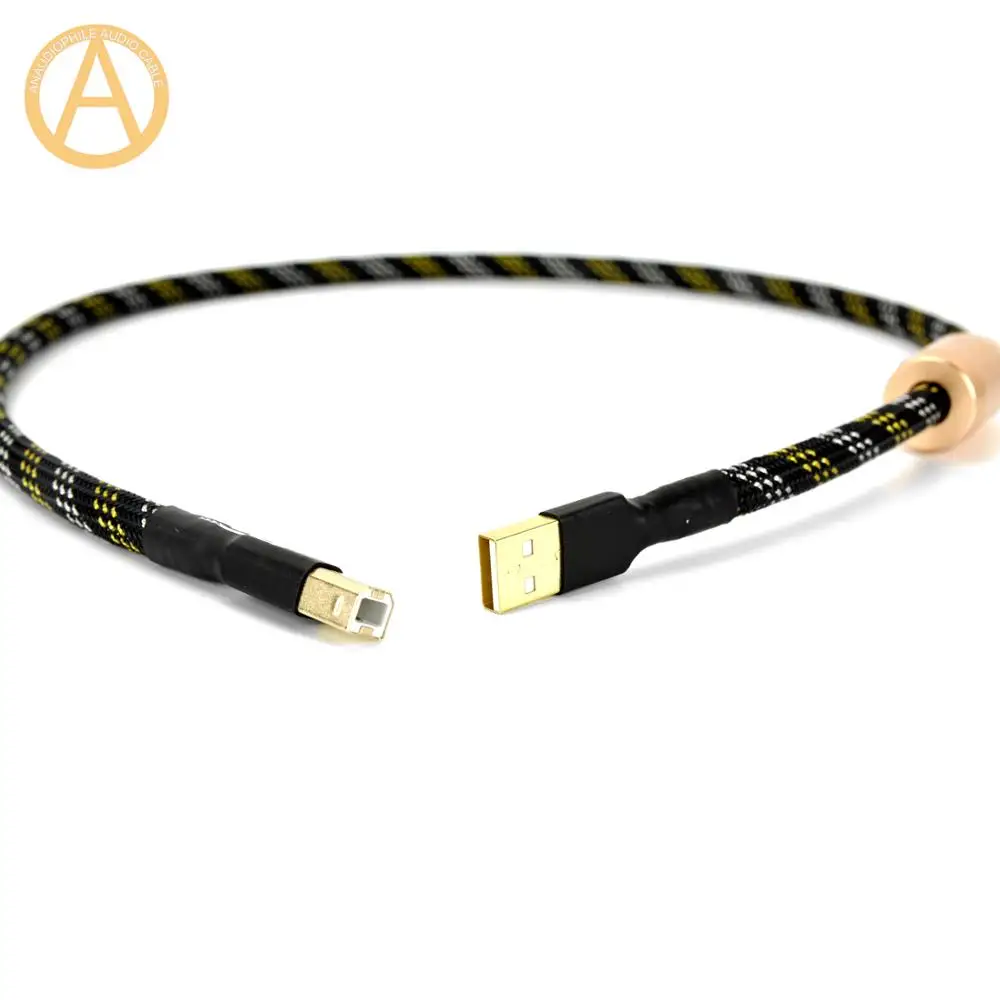 HIFI USB Cable 4N OFC USB 2.0 Audio Cable Type A To Type B USB Audio Data Cable For USB DAC Compute PC Laptop UC11