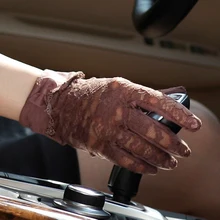 Женские солнцезащитные перчатки женский кружевной летний пять пальцев анти-УФ наручные Короткие солнцезащитные перчатки для вождения список UV016D