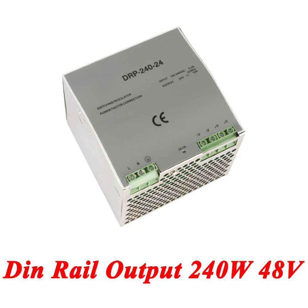 DR-240 Din Rail Power Supply 240W 48V 5A,Switching Power Supply AC 110v/220v Transformer To DC 48v,ac dc converter