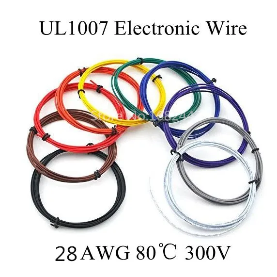 5 метров 28AWG UL1007 ПВХ изолированный провод электрический кабель светодиодный DIY