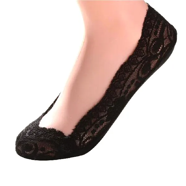 1 пара летних носков-башмачков с силикагелем для девочек, Нескользящие тапочки с невидимой хлопковой подошвой, нескользящие носки 2019, 6