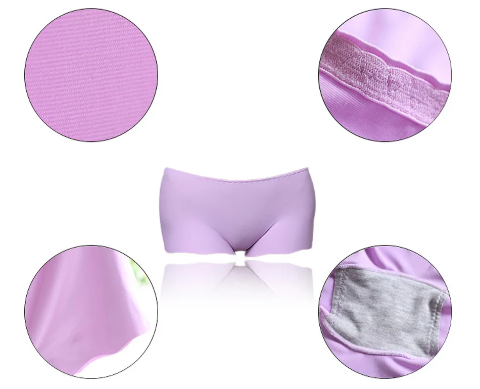 2017 New Arrival Girls Safety Pants Ice Silk Seamless Underpants Women Safety Shorts Plus Size Underwear Panties 19