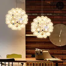 Креативный стеклянный подвесной светильник в виде одуванчика, светодиодный прозрачный подвесной светильник для гостиной, кабинета, отеля, дома, подвесной светильник ing PA0069