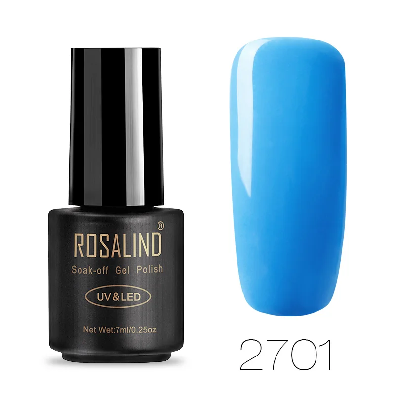 ROSALIND UV набор гель-лаков для ногтей для маникюра Полиакриловый геллак Vernis полуперманентные УФ гибридные лаки для ногтей - Цвет: 2701