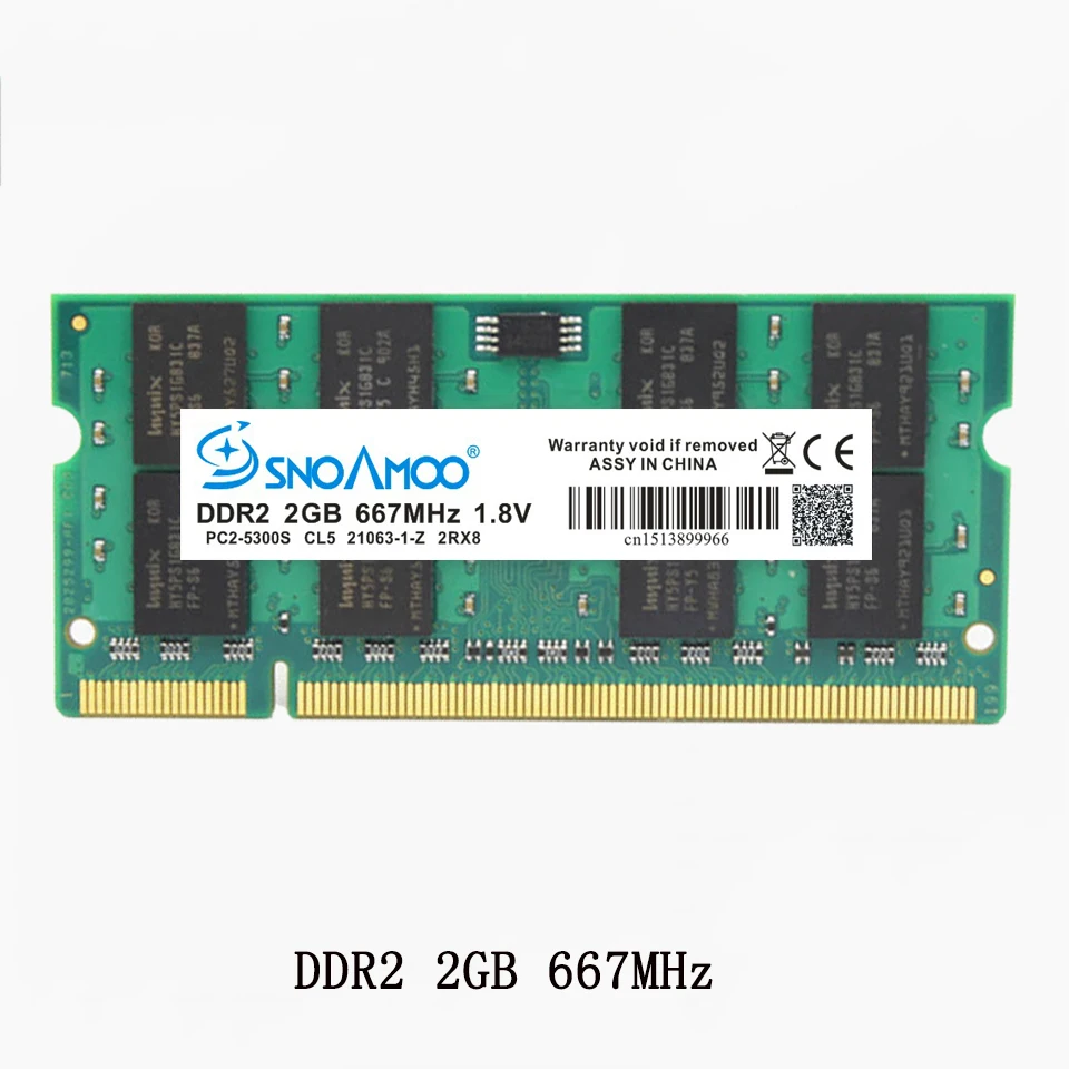 SNOAMOO ноутбук RAMs DDR2 2x2GB 667MHz PC2-5300S CL5 800MHz PC2-6400S CL6 S0 DIMM 1G память ноутбука пожизненная Гарантия