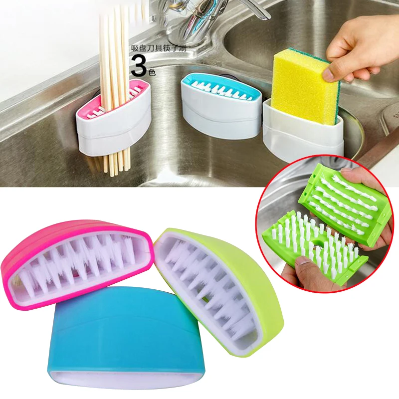 

Kitchen Sink Spoon Cutlery Cleaners Dish Washing Cleansing Sponge Brush