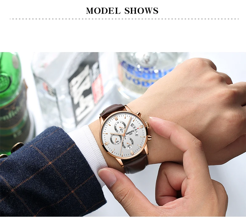 Relogio Masculino Esportivo NIBOSI Men's Watches Are Fashionable With Leather Strap And Mesh Stainless Steel Military Sport Saat (13)