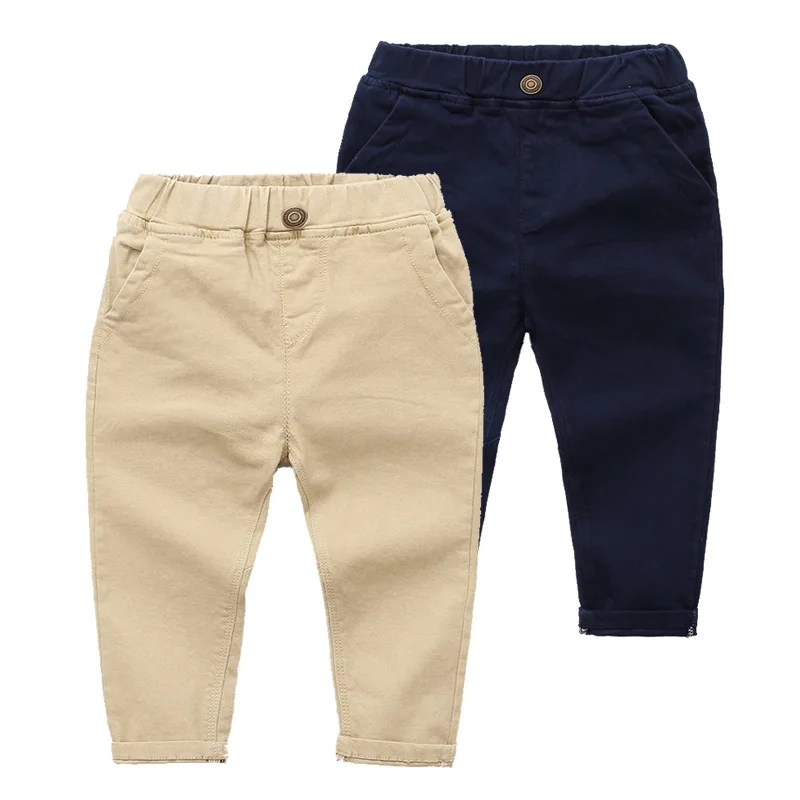 Детские брюки; весенне-осенние узкие брюки для малышей; эластичные брюки с пряжкой для мальчиков; повседневные брюки; от производителя