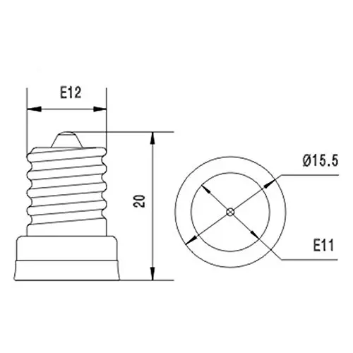 Z1071-BLACK E12 to E11 Adapter (6)