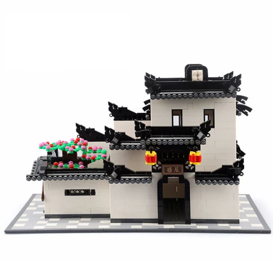 Китайские triditional структура модель строительные блоки сборка архитектура Китай дом трюки развивающие игрушки Подарки 5310
