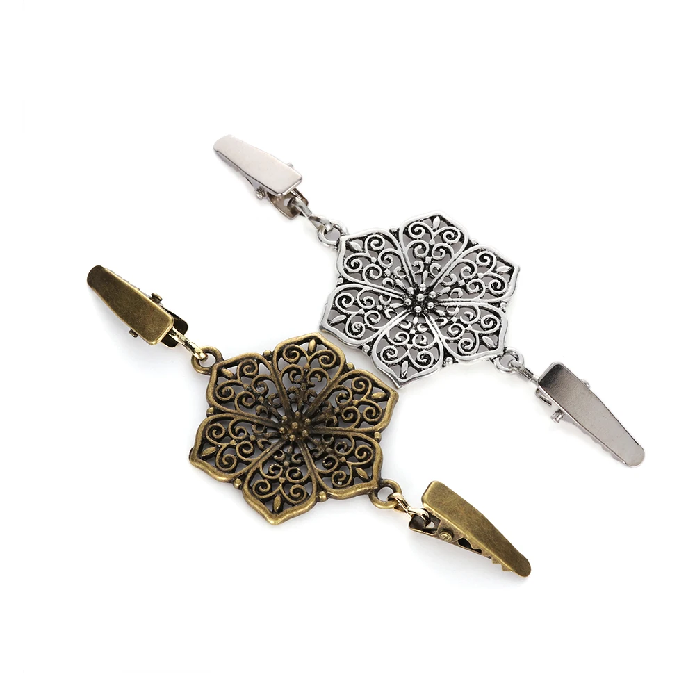 

Retro Style Women Fashion Cardigan Sweater Blouse Shawl Clips Shirt Collar Retro Duck Clip Clasps Clothes Decor Gifts