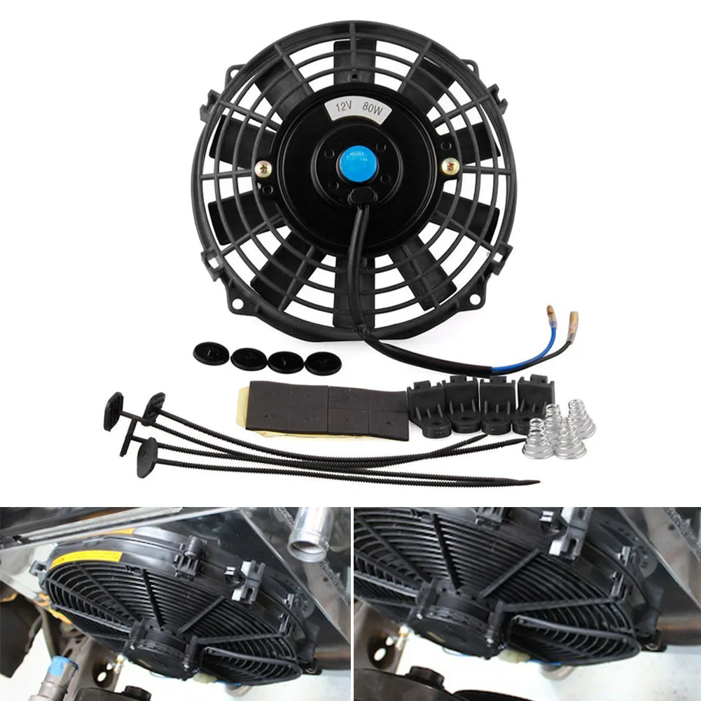 

Car Electric Radiator Cooling Fan Universal 7 Inch High Power Thermo Cooler NR-shipping