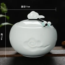 1 шт. высокое качество белый caddy керамические банки для хранения продуктов банка чай инструменты caddy 11*11 см коробка с крышкой