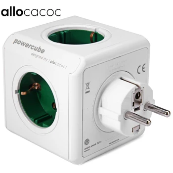 

Allocacoc Powercube Socket 5 Outlets Adapter Power Strip EU Plug Smart Home 250V 16A 3680W