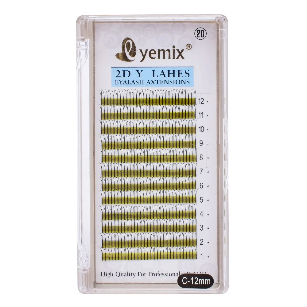 

240 pcs High Quality Y Eyelash Extension Soft Lenght 8mm/10mm/12mm/14mm C Curl Free Shipping