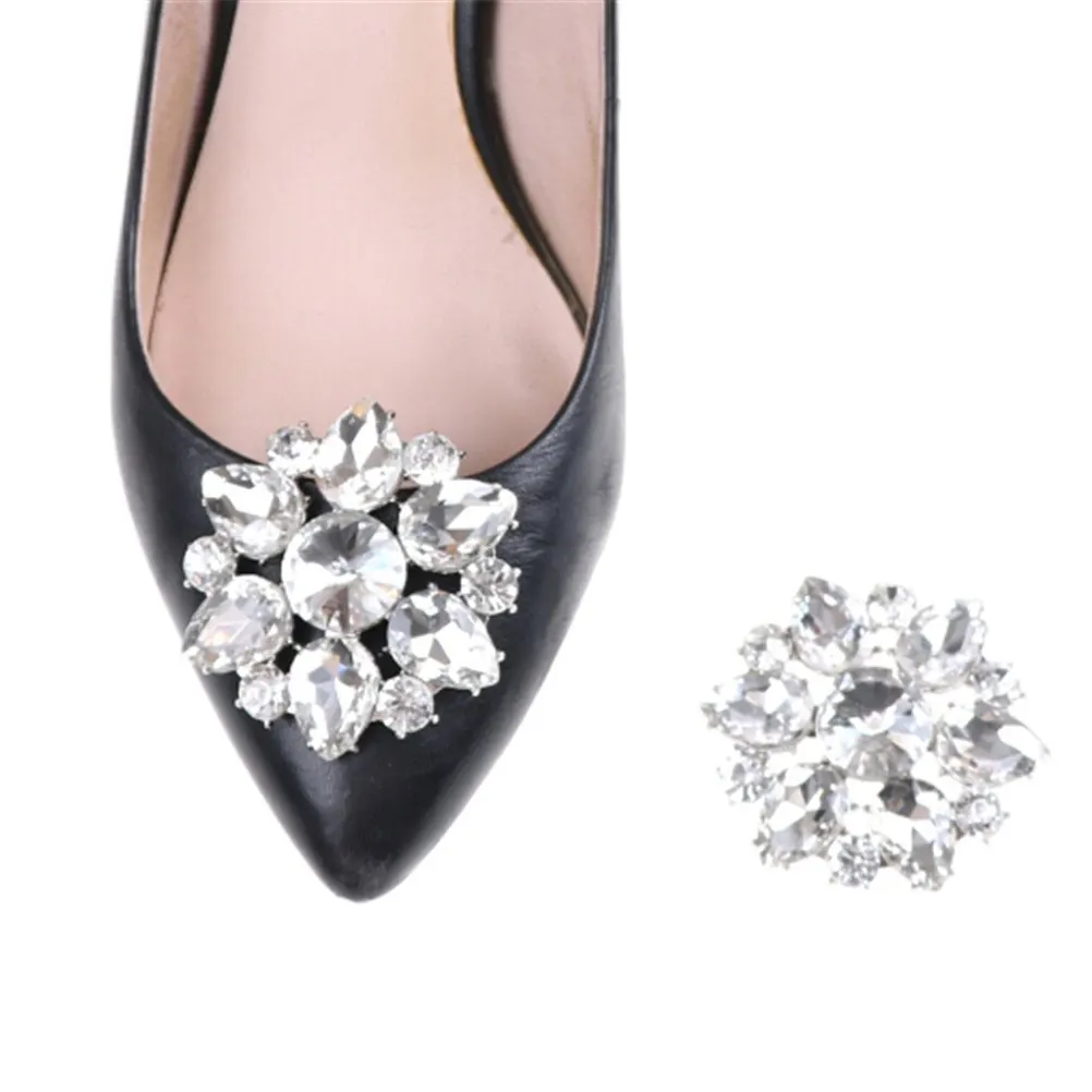 1 шт. украшения для обуви с кристаллами; Свадебная обувь для вечеринки; аксессуары; элегантная женская обувь со стразами - Цвет: 1pc