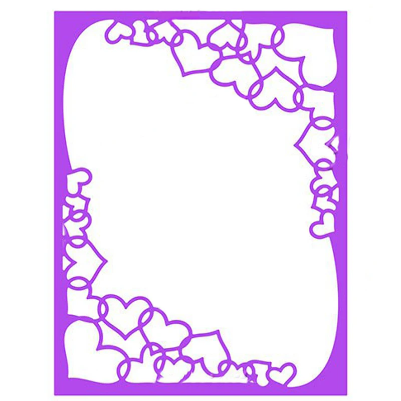 

Rectangle Heart Border Cutting Die DIY Card Album Making Craft Handmade Decoration Scrapbooking Template Embossing Stencil
