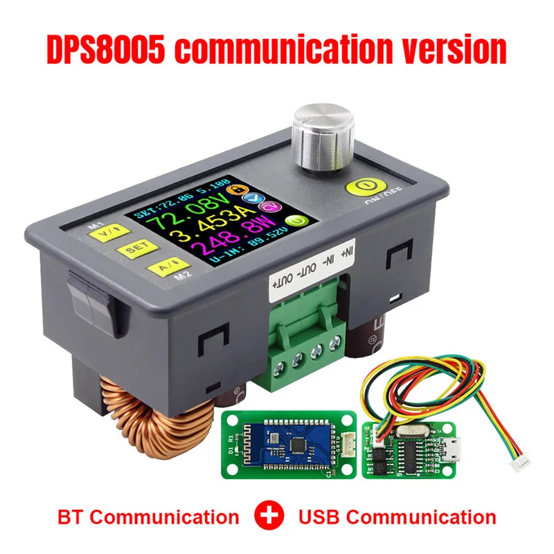 DPS8005 ЖК-цифровой программируемый модуль постоянного напряжения понижающий модуль питания понижающий преобразователь постоянного тока 0-80,00 в 0-5.100A