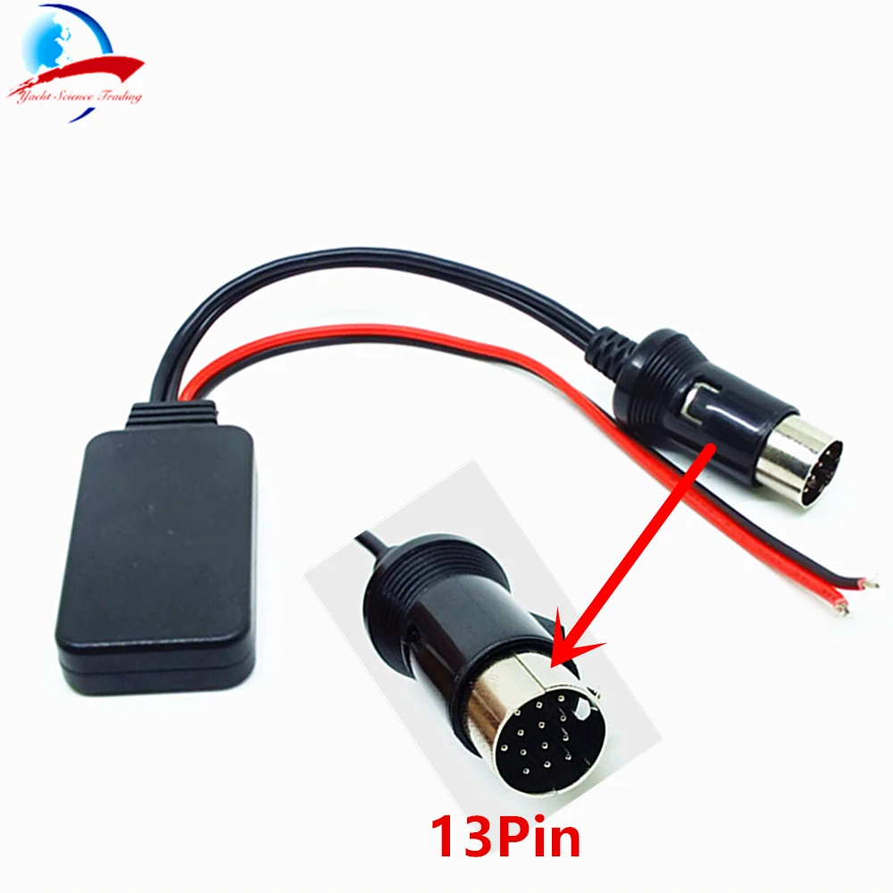 

13-Pin Car Radio Bluetooth Aux Adapter Module Audio Stereo Aux Cable for All Kenwood CD Host KRC-553 CA-C2AX KCA-iP500 CA-C1AX
