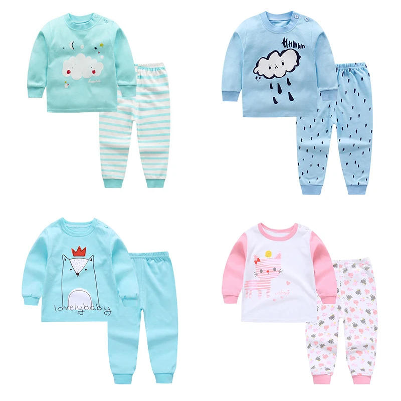 

Baby Clothes Set Boys Girls Pajamas Sets Sports Styling Nightwear Print Pajamas Girls Sleepwear Kids Clothing High Quality