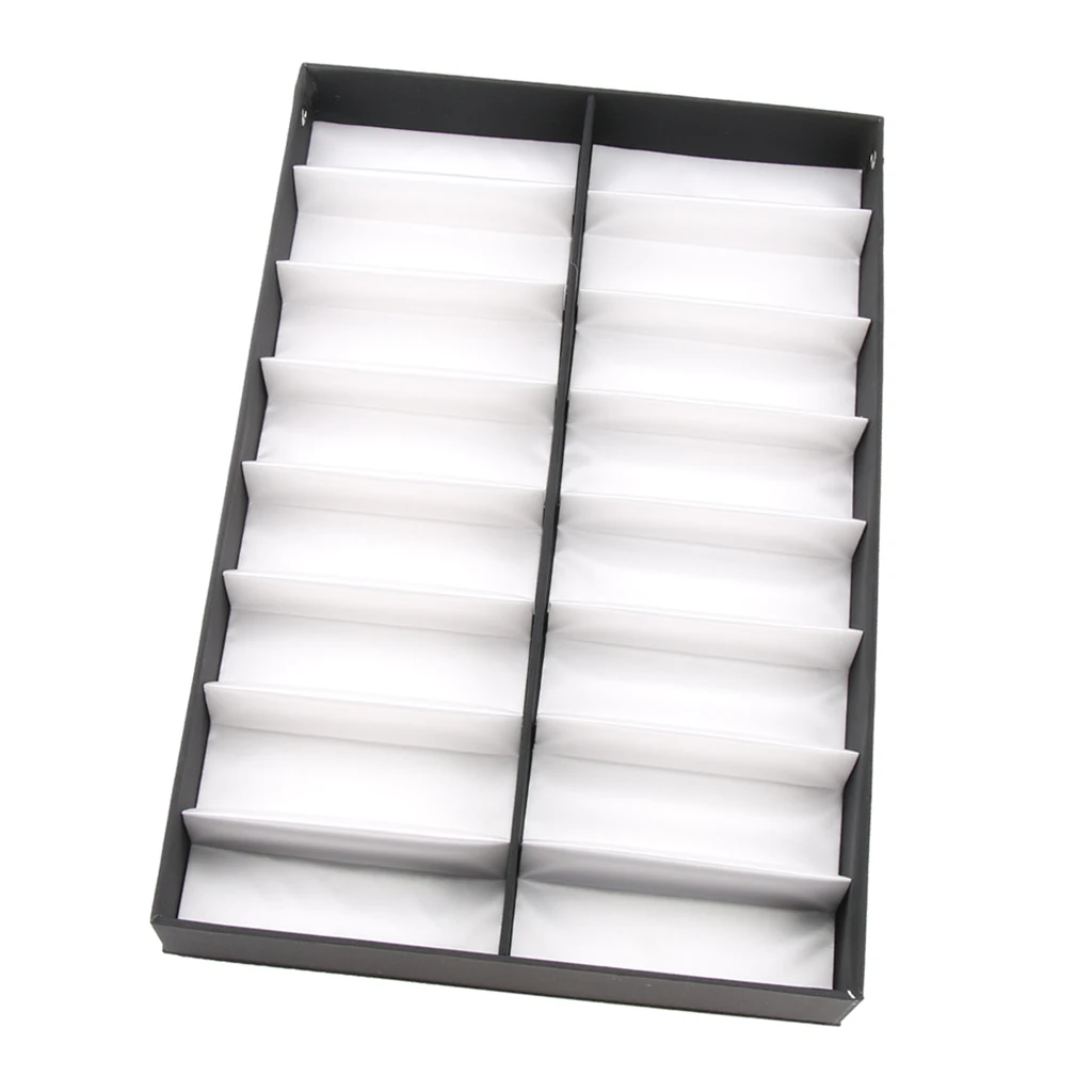 Women Men Glasses Eyeglass Storage Box Sunglasses Display Case Holder Stand for 16 Pieces Eyewear Black