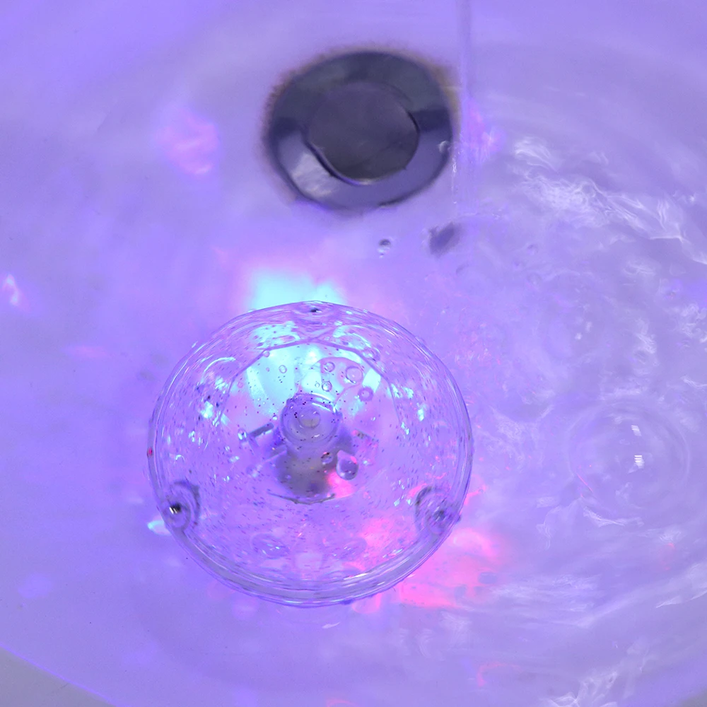 Colorful Bathroom Baby Kids Shower Tub LED Light Flashing Bathing Toys Diamond