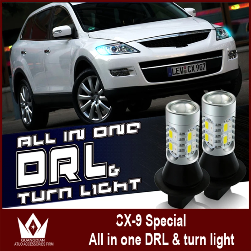 

Tcart for Mazda CX 9 LED turn light DRL& Front Turn light daytime running light with yellow turn signal for Mazda CX-9