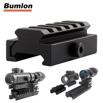 

Low Profile QD Mount Adaptor 20mm Weaver Picatinny Rail Mini Block Riser Mount With Quick Release for Red Dot or Scopes 1-0010