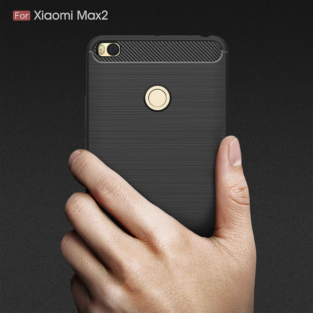 Силиконовый чехол для Xiaomi Mi Max 2 3 мягкий из углеродного волокна | Мобильные